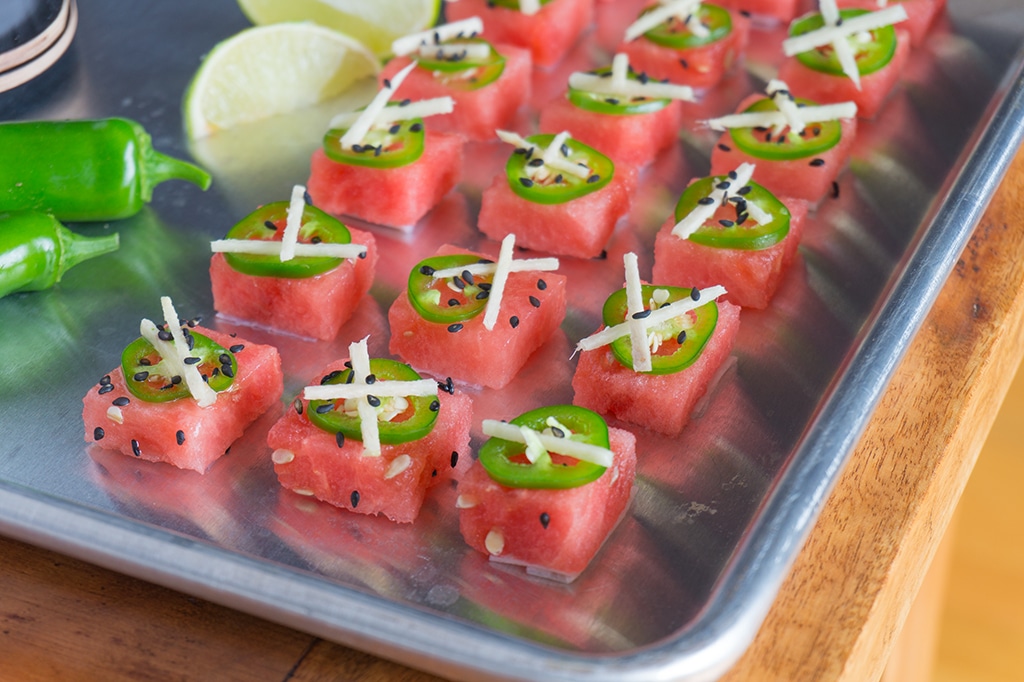 Watermelon Sashimi Watermelon Recipes Happy National Watermelon Day!  These watermelon recipes will have you enjoying this sweet and healthy fruit in no time!